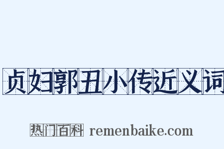 贞妇郭丑小传近义词是什么意思的图片